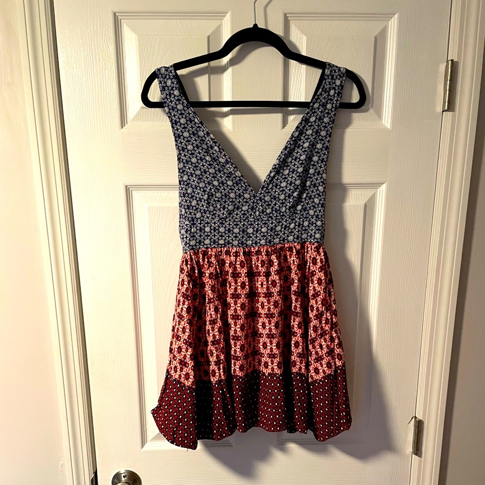 Lulu’s Summer Mini Patchwork Dress - image 1